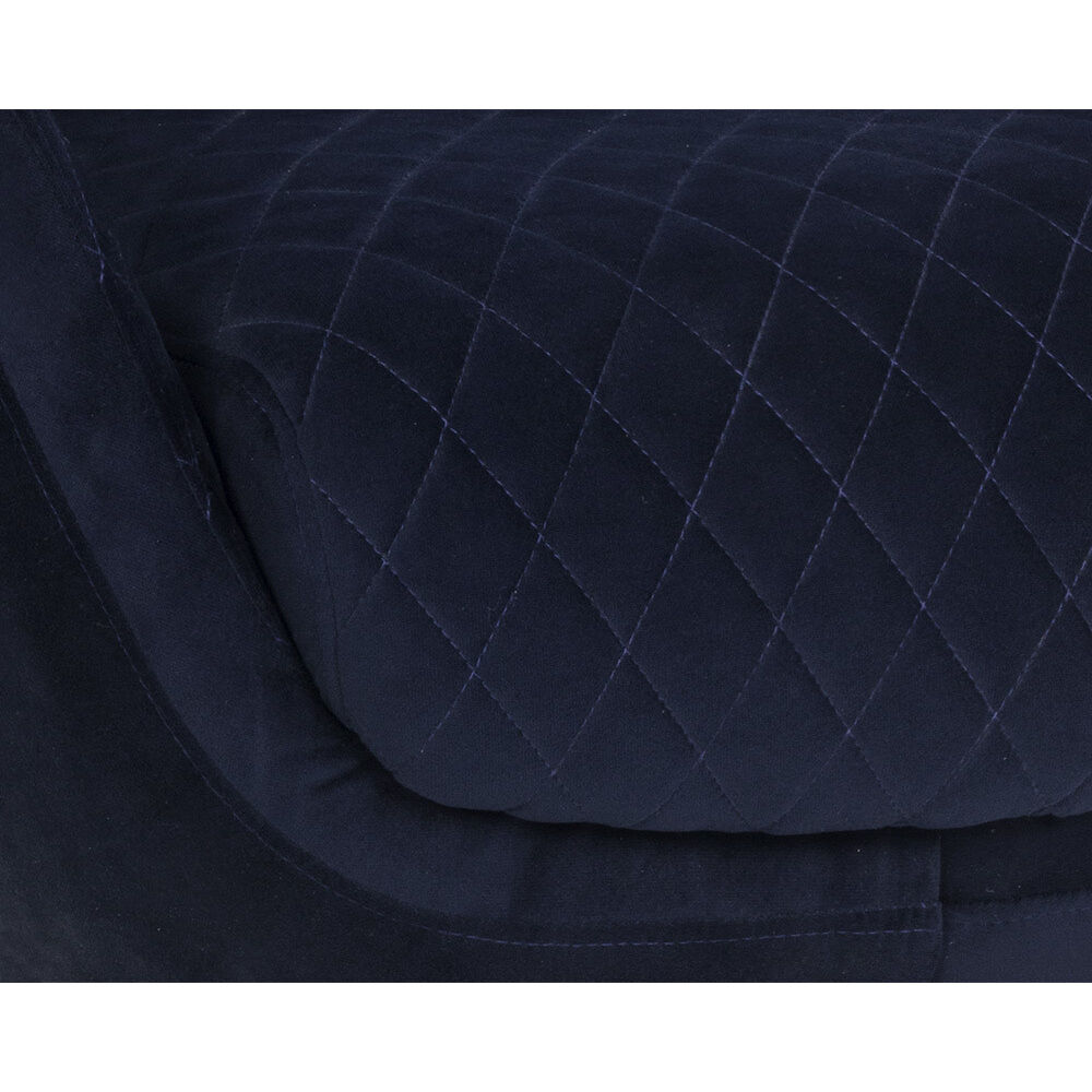 Carine Quilted Abbington Navy Swivel Lounge Chair, Swivel